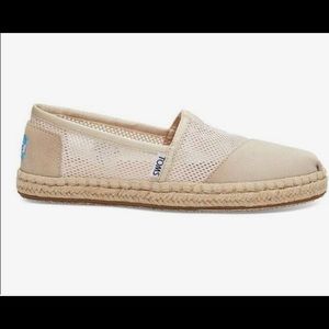 Toms Suede Natural Mesh Slip Ons